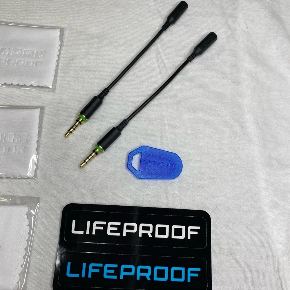 LifeProof OEM headphone adapters microfiber cloths tool & logo sticker iPhone 6